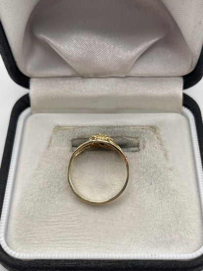 9ct gold garnet ring