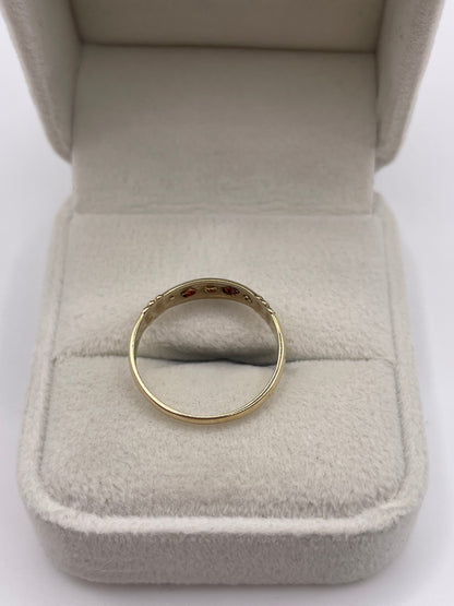 9ct gold garnet ring