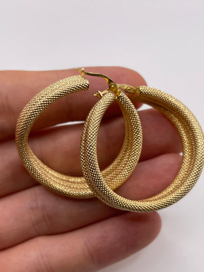 9ct gold creole earrings
