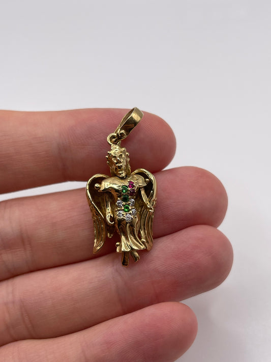 9ct gold angel pendant