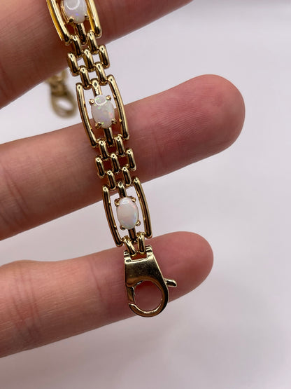 9ct gold opal bracelet