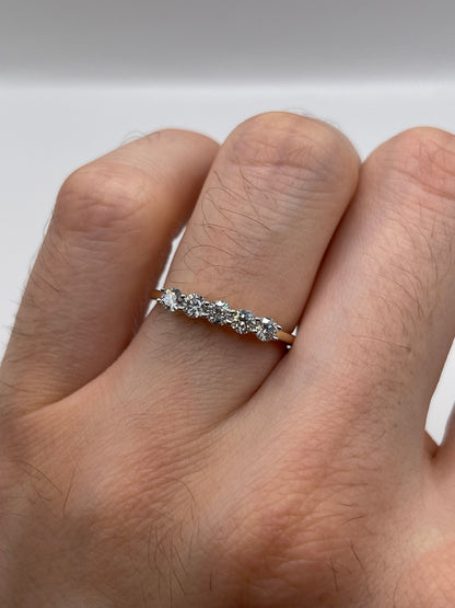 9ct gold 50 point diamond ring