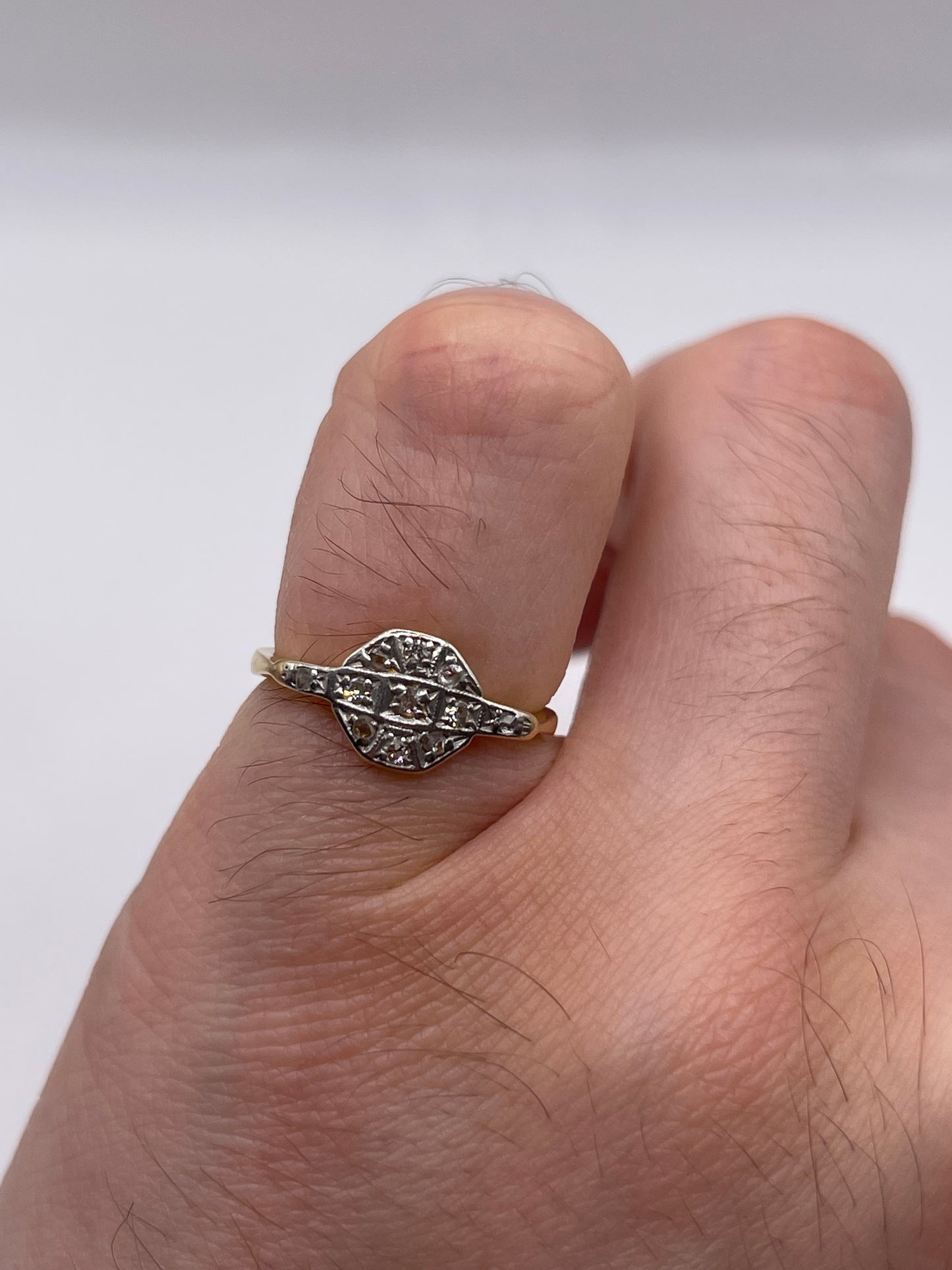 18ct gold platinum diamond ring