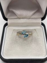 Load image into Gallery viewer, 9ct gold topaz and diamond ring
