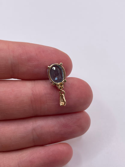 9ct gold topaz and diamond pendant