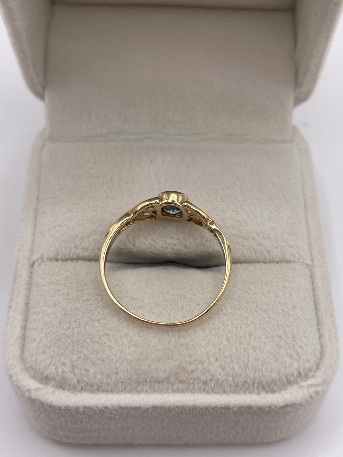 9ct gold blue topaz ring