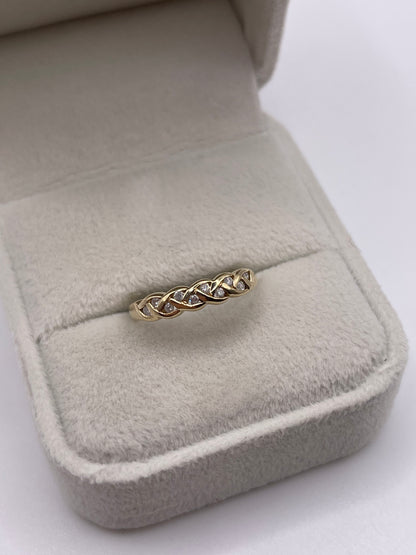 9ct gold diamond cluster ring