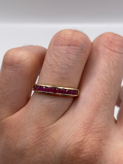 9ct gold ruby ring