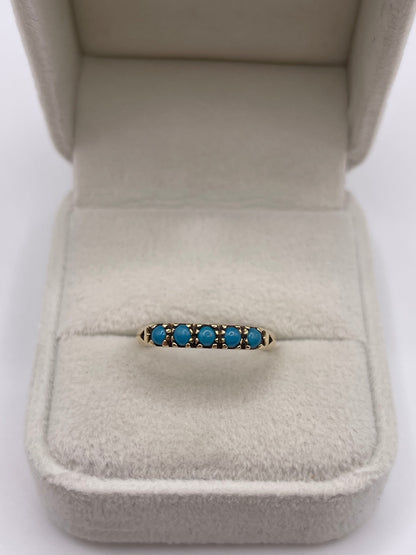 9ct gold turquoise ring