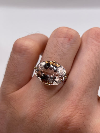 9ct gold morganite ring