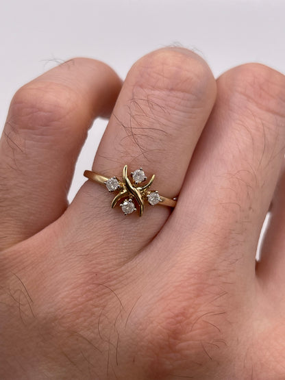 9ct gold diamond ring