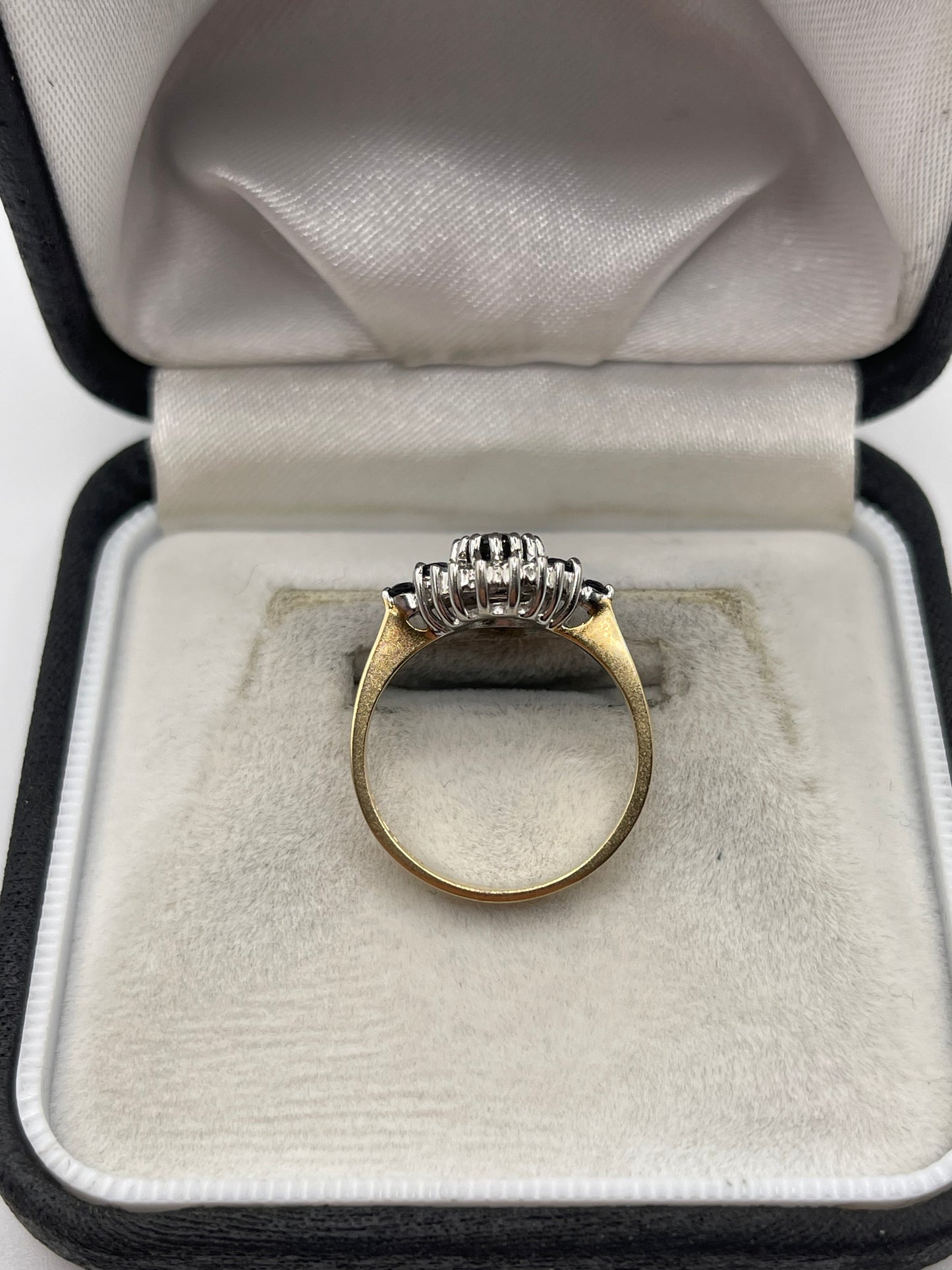 9ct gold sapphire and diamond ring