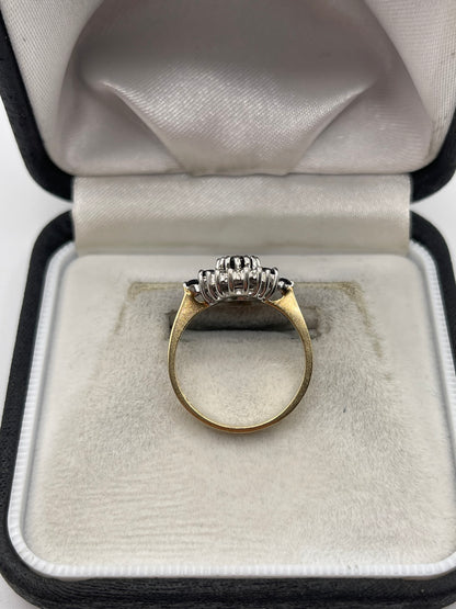 9ct gold sapphire and diamond ring
