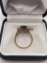 Load image into Gallery viewer, 9ct gold amethyst ring
