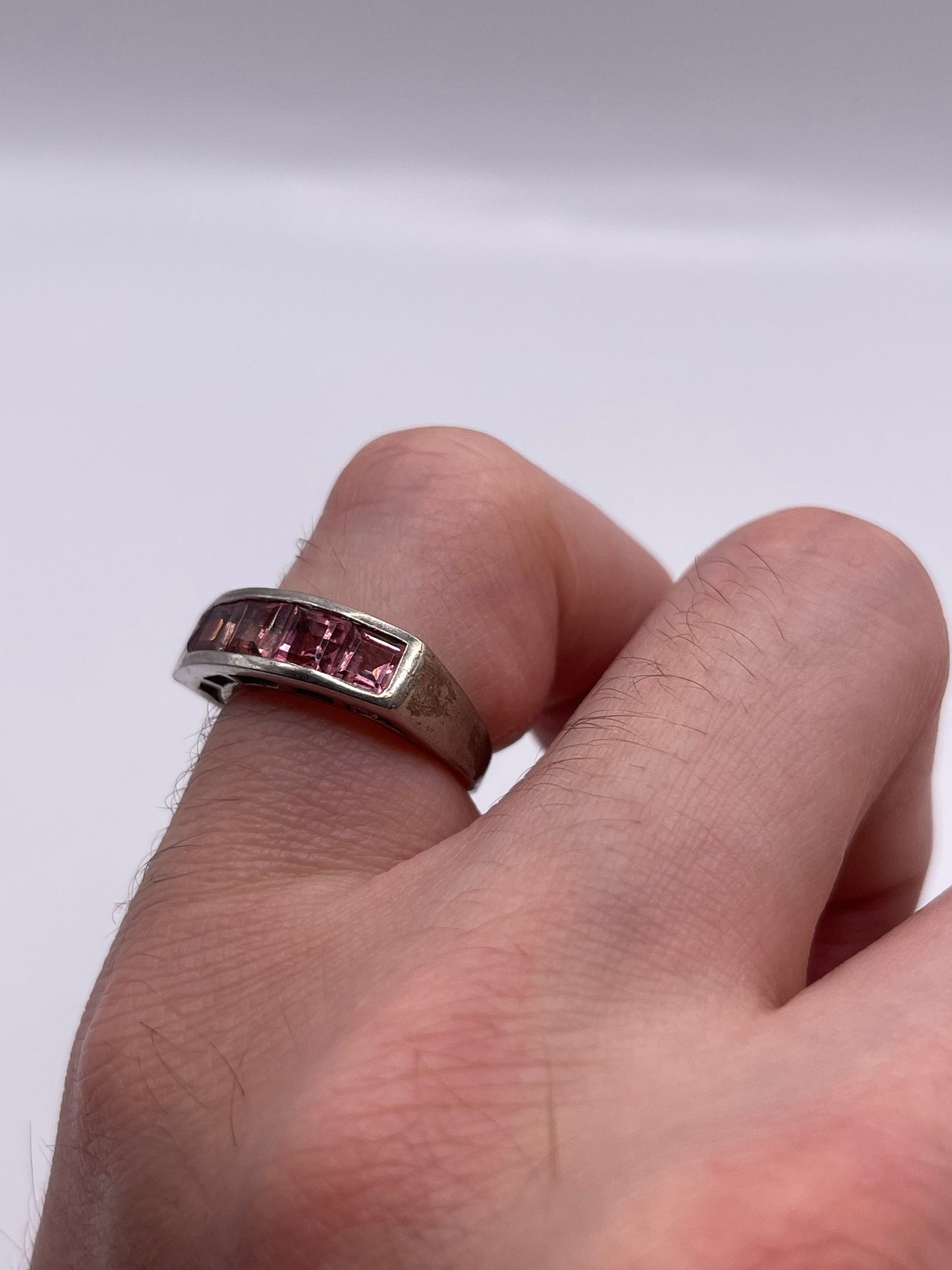 Silver tourmaline ring