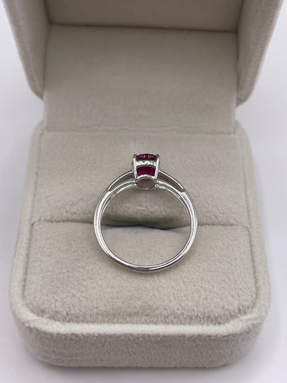 9ct white gold ruby ring