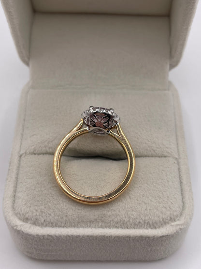 18ct gold morganite and diamond eibv