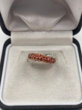 Load image into Gallery viewer, 9ct gold garnet and diamond ring
