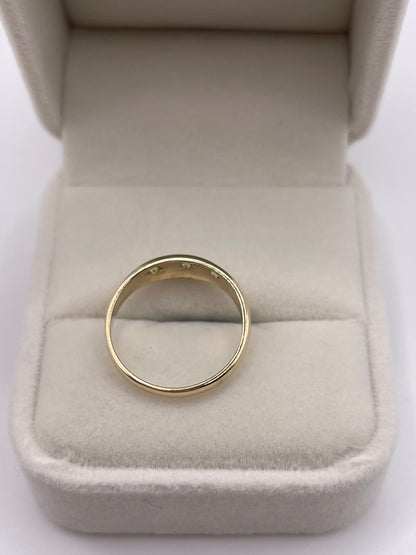 9ct gold peridot gypsy ring