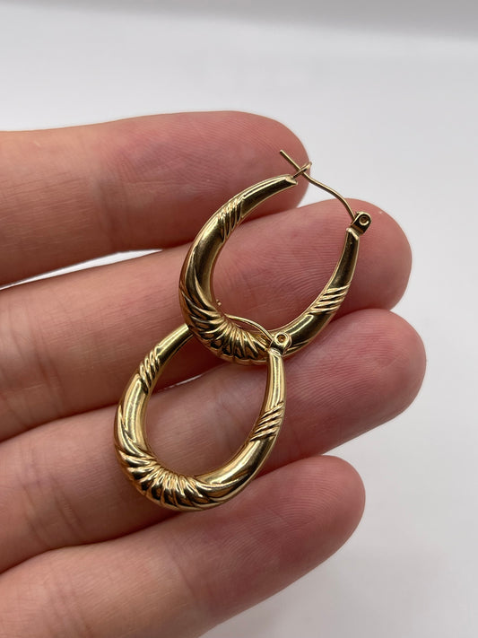 9ct gold creole earrings