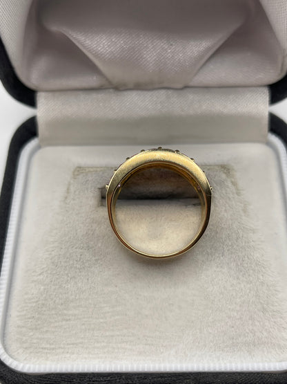 9ct gold fancy sapphire cluster ring