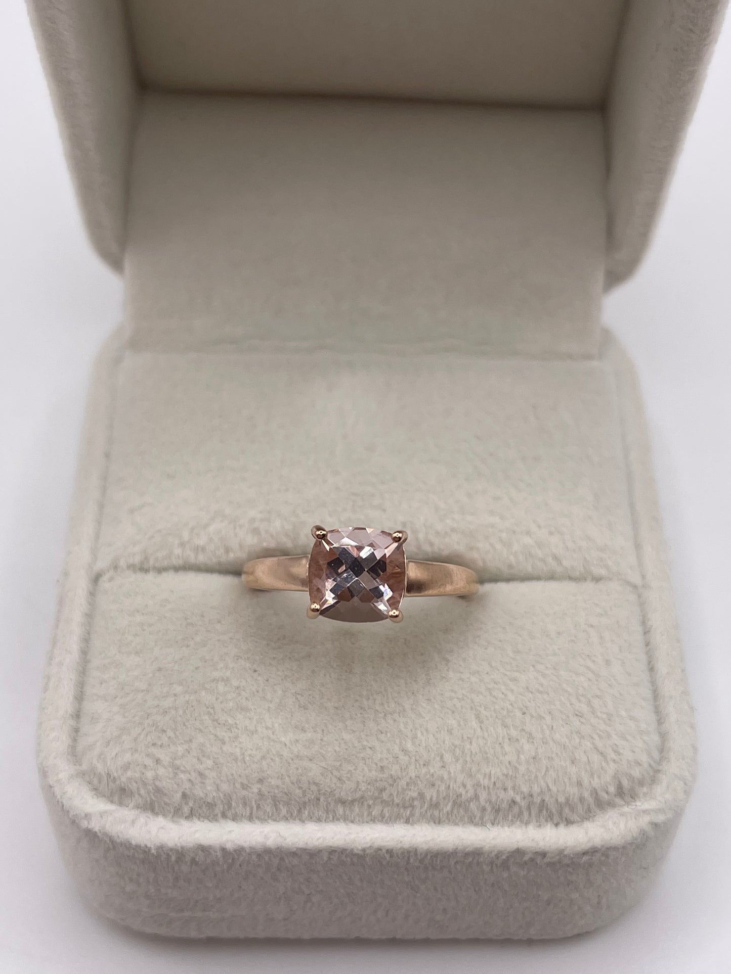 9ct rose gold morganite ring