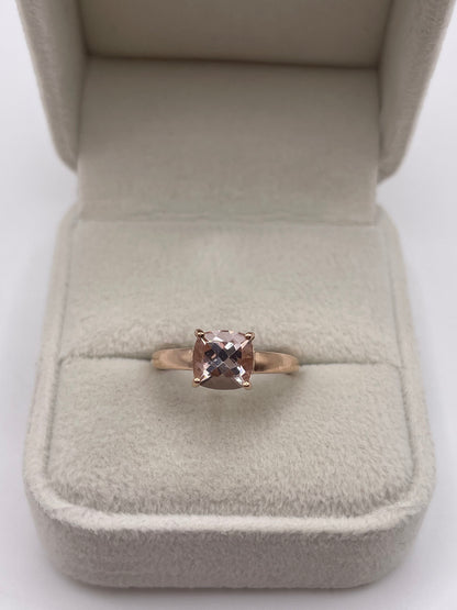 9ct rose gold morganite ring