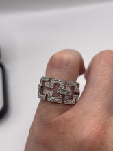 Load image into Gallery viewer, 9ct white gold diamond link ring

