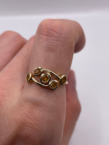 9ct gold citrine ring