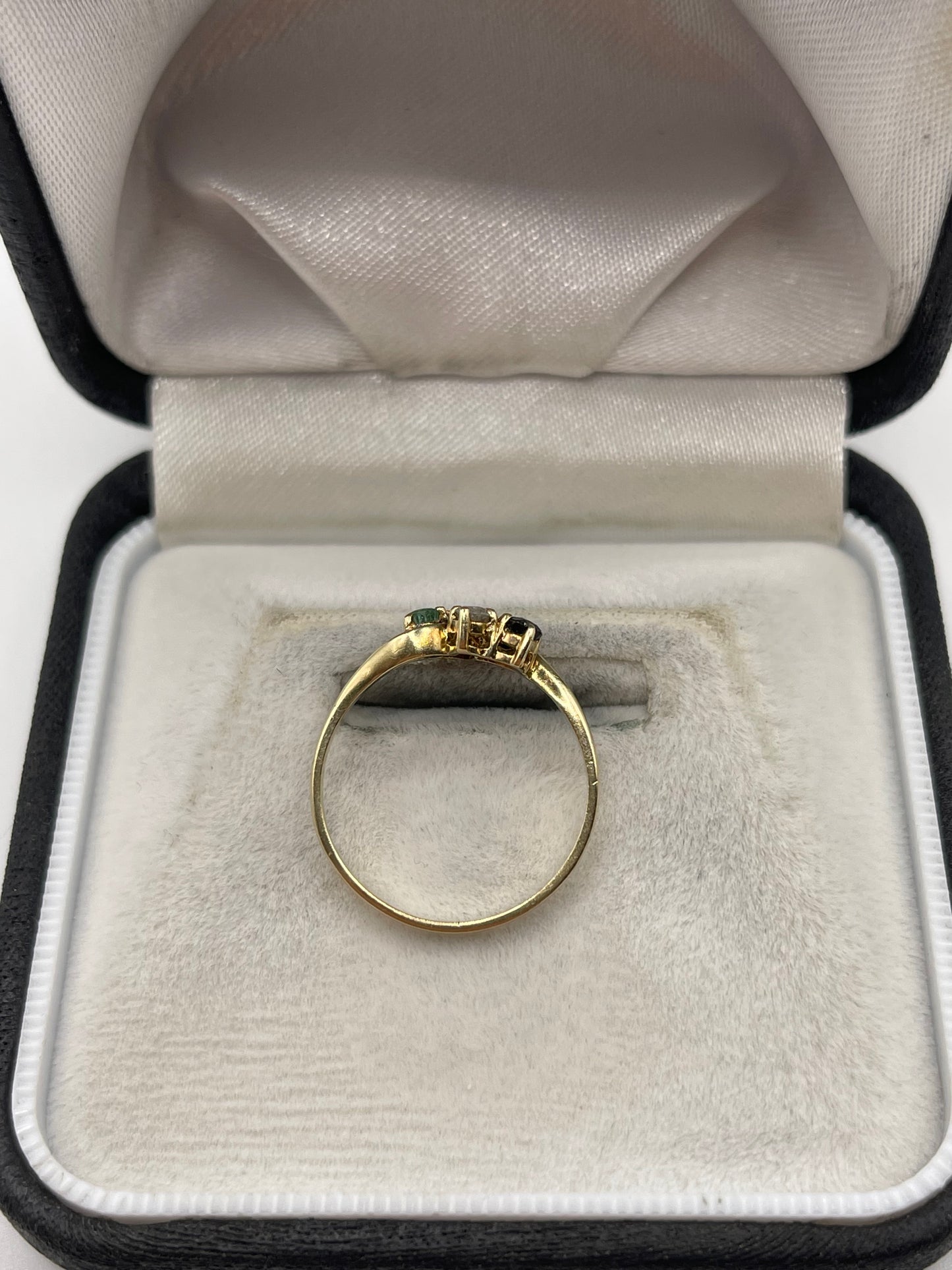 9ct gold multi gemstone ring