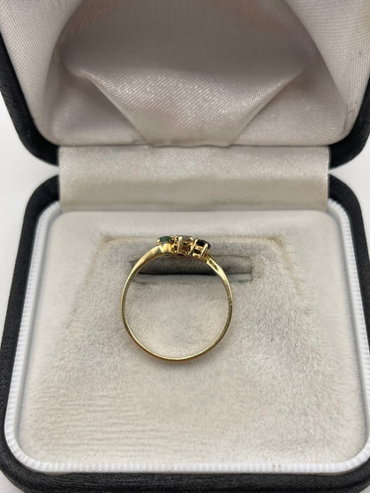 9ct gold multi gemstone ring