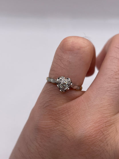 18ct gold platinum diamond ring
