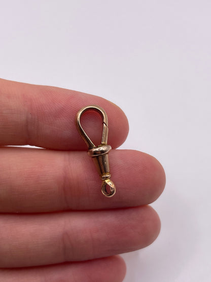 9ct rose gold dog clip 1