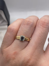 Load image into Gallery viewer, 18ct gold sapphire and diamond ring
