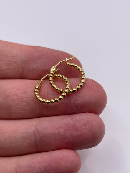 9ct gold creole earrings
