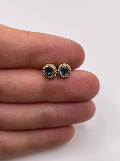 9ct gold sapphire earrings