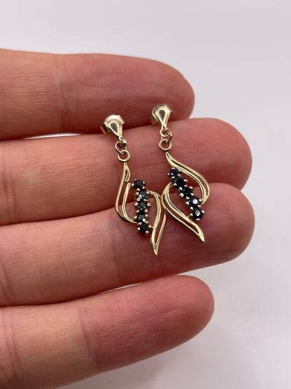 9ct gold sapphire earrings