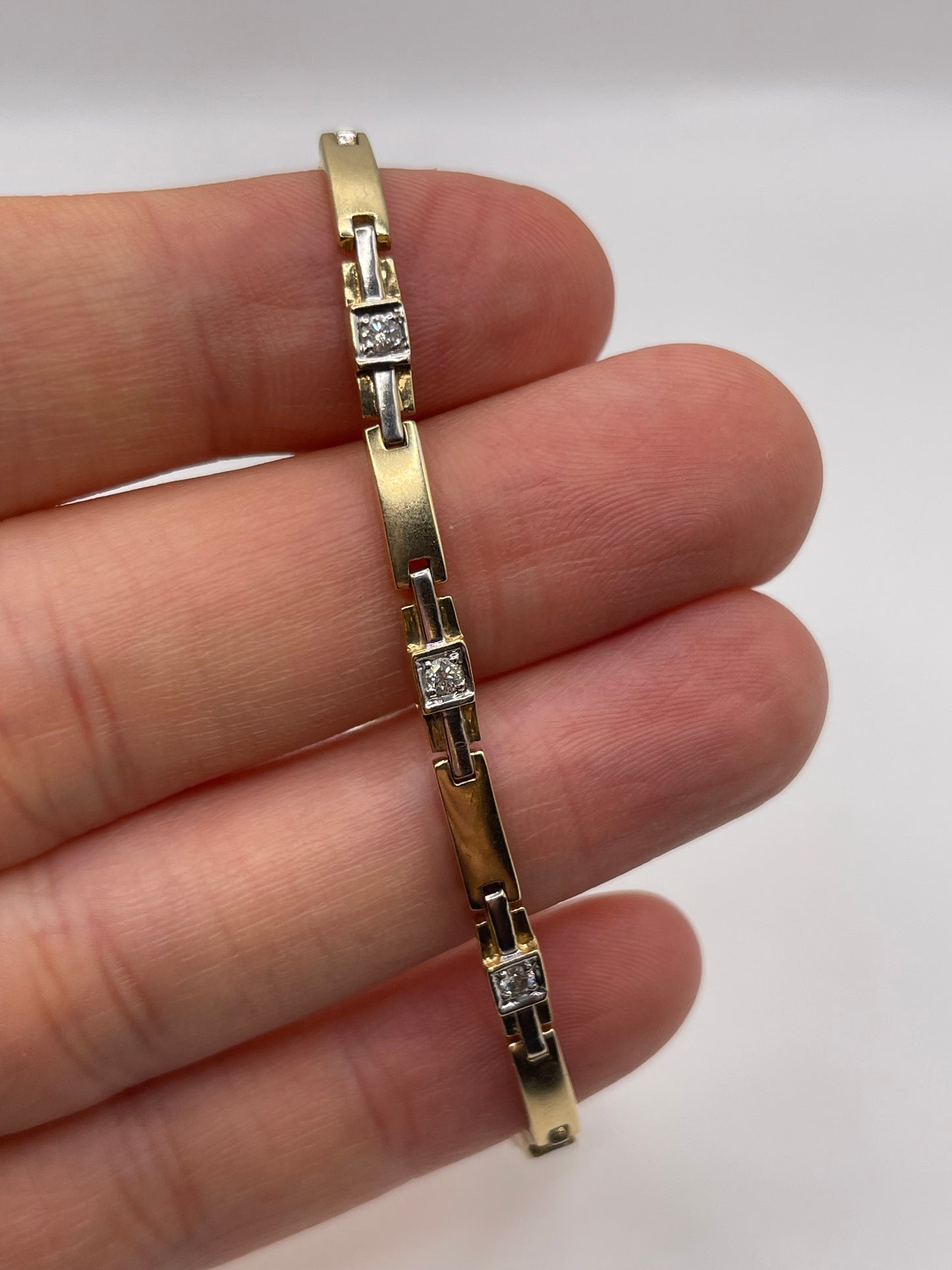9ct gold diamond bracelet
