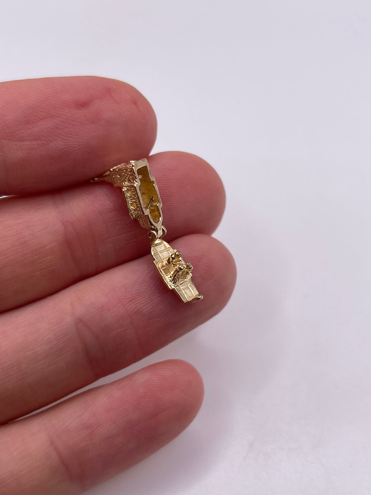 9ct gold church charm