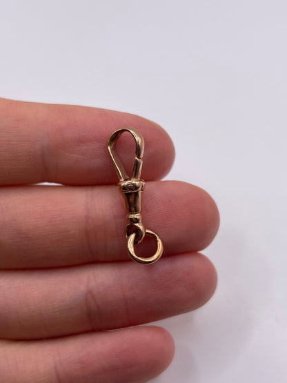 9ct rose gold dog clip 16