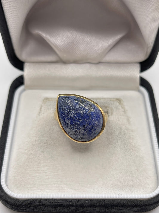 9ct gold sodalite ring
