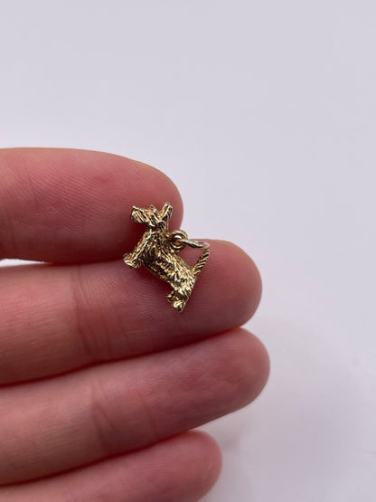9ct gold dog charm