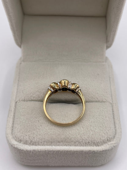 9ct gold sapphire and diamond ring