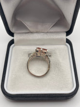 Load image into Gallery viewer, Silver morganite ring
