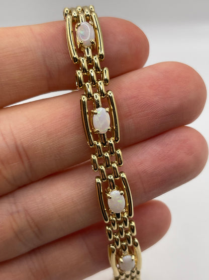 9ct gold opal bracelet