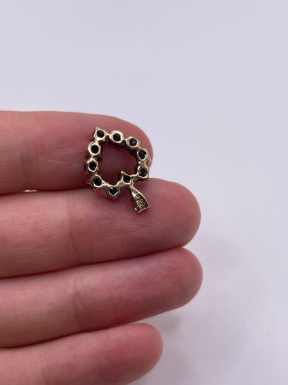 9ct gold sapphire heart pendant
