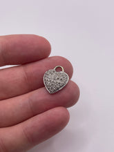 Load image into Gallery viewer, 9ct white gold diamond heart pendant

