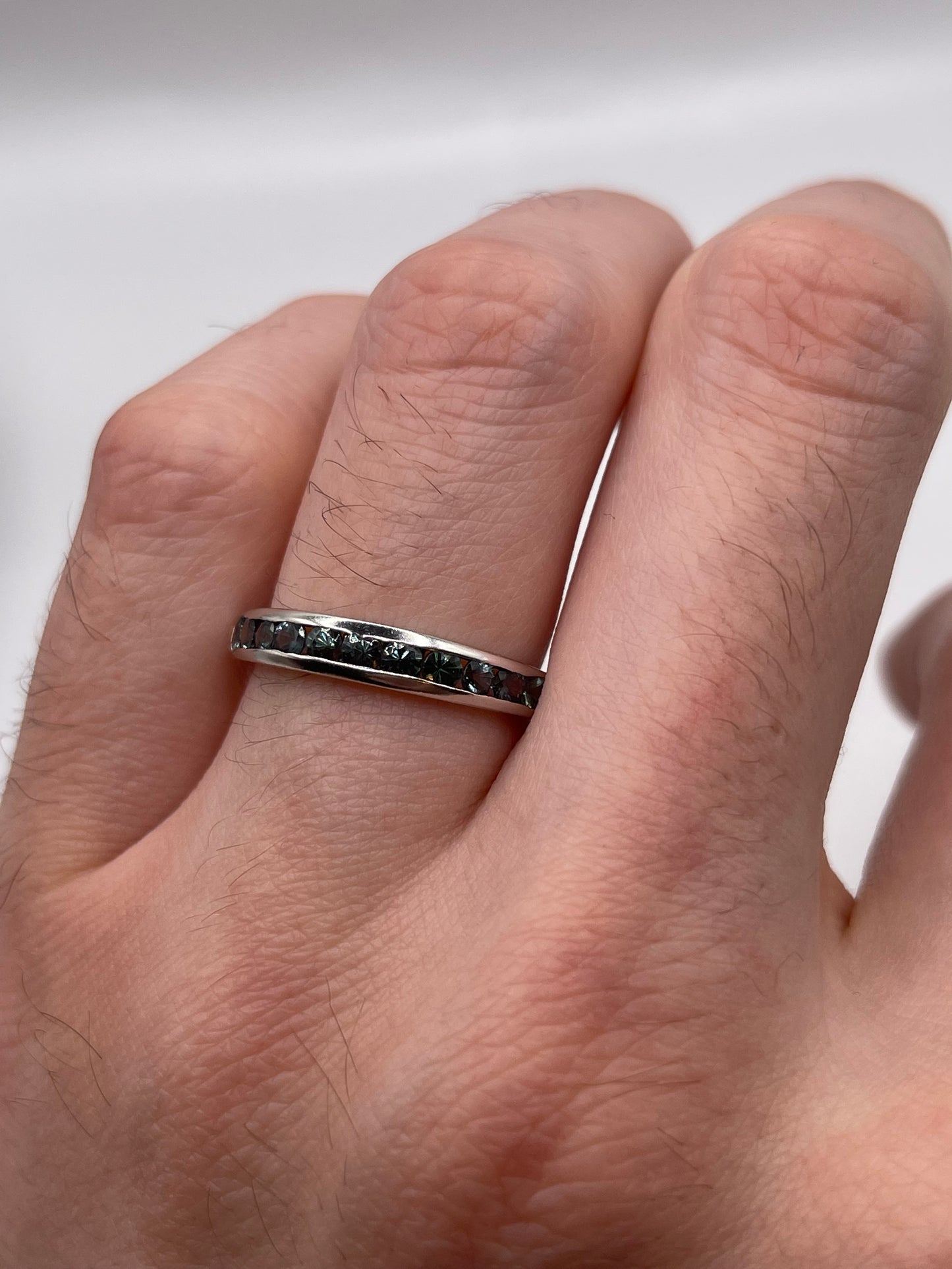 9ct white gold quartz ring