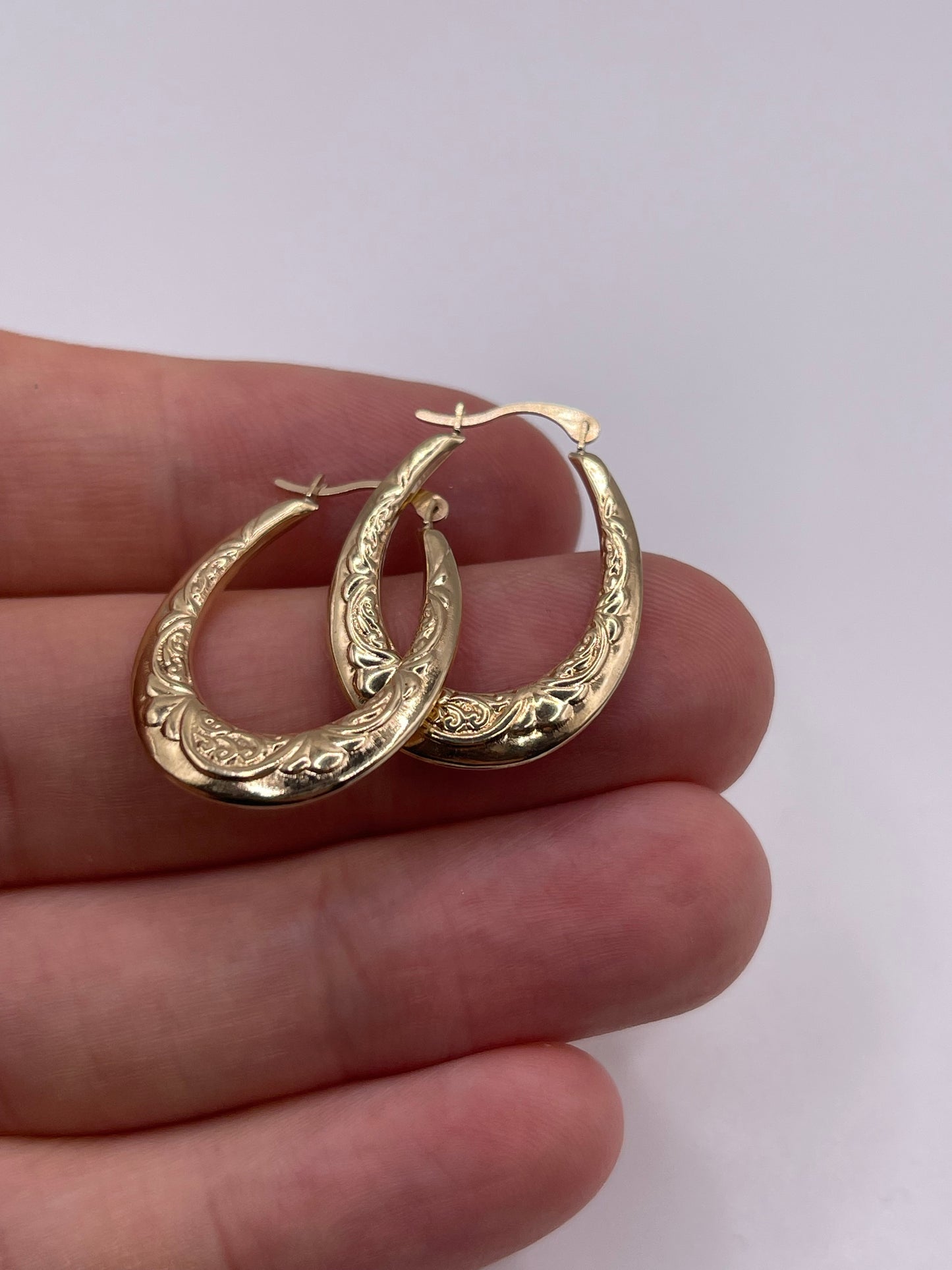 9ct gold creole earrings