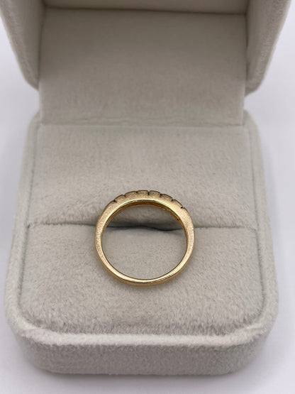 9ct gokd cognac diamond ring